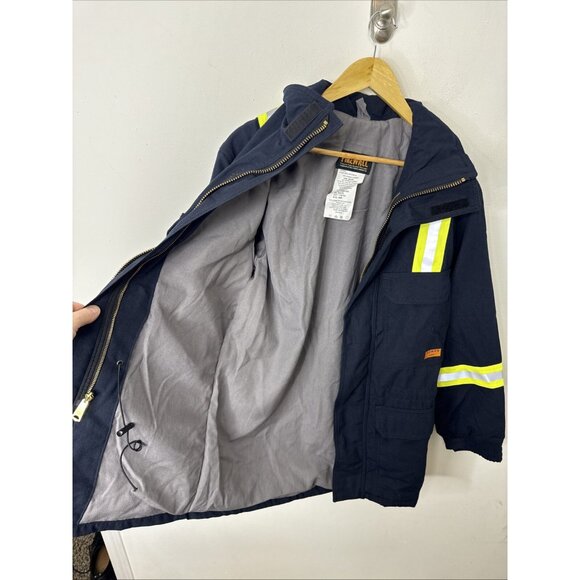 Firewall Men XS R Nomex Aramid FR Jacket High Visibility Reflective Jacket Blue - Picture 7 of 8